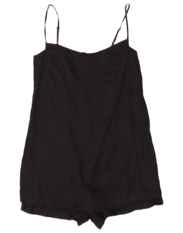 Macacão feminino Zara UK 10 pequeno linho preto