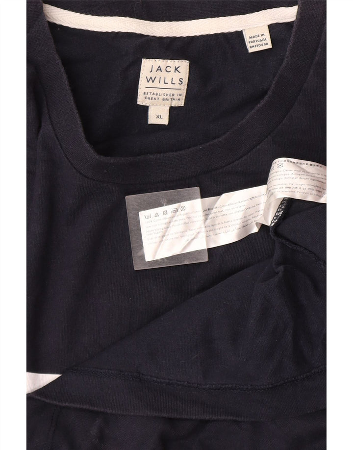 Camiseta masculina Jack Wills Top XL algodão azul marinho