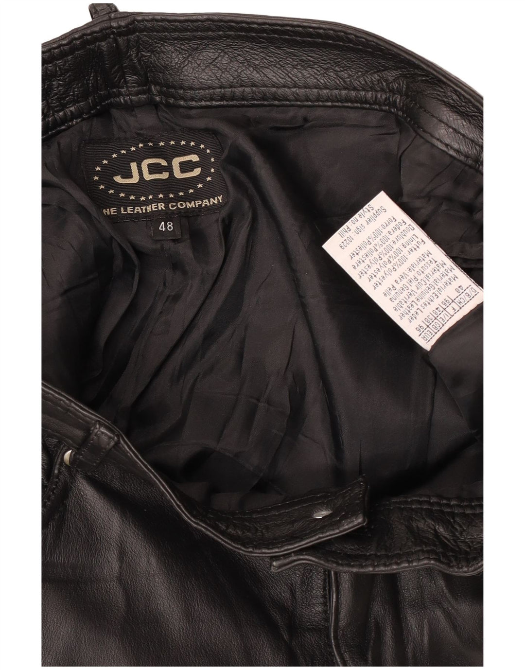 Calça casual reta masculina JCC IT 48 médio W32 L32 preta