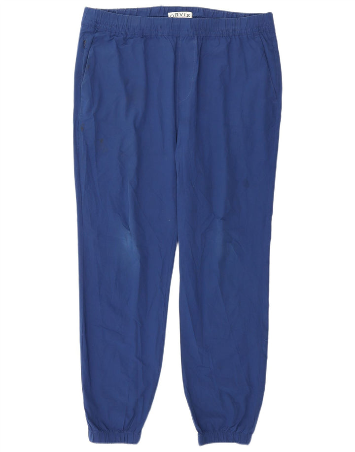 Orvis Mens Joggers Chino Calças Médio W34 L28 Azul