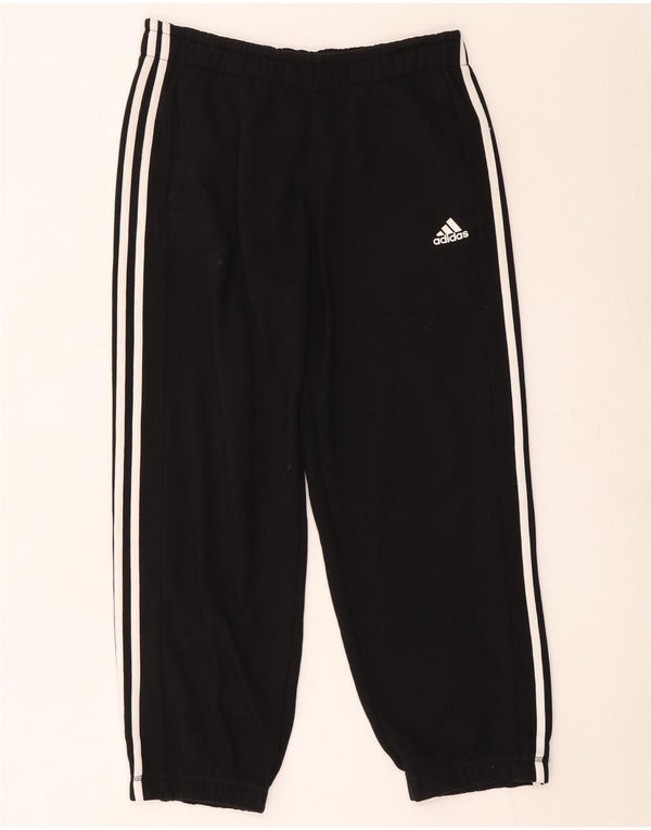 Adidas Womens Climalite Crop Calças de treino Joggers UK 14 Médio Preto