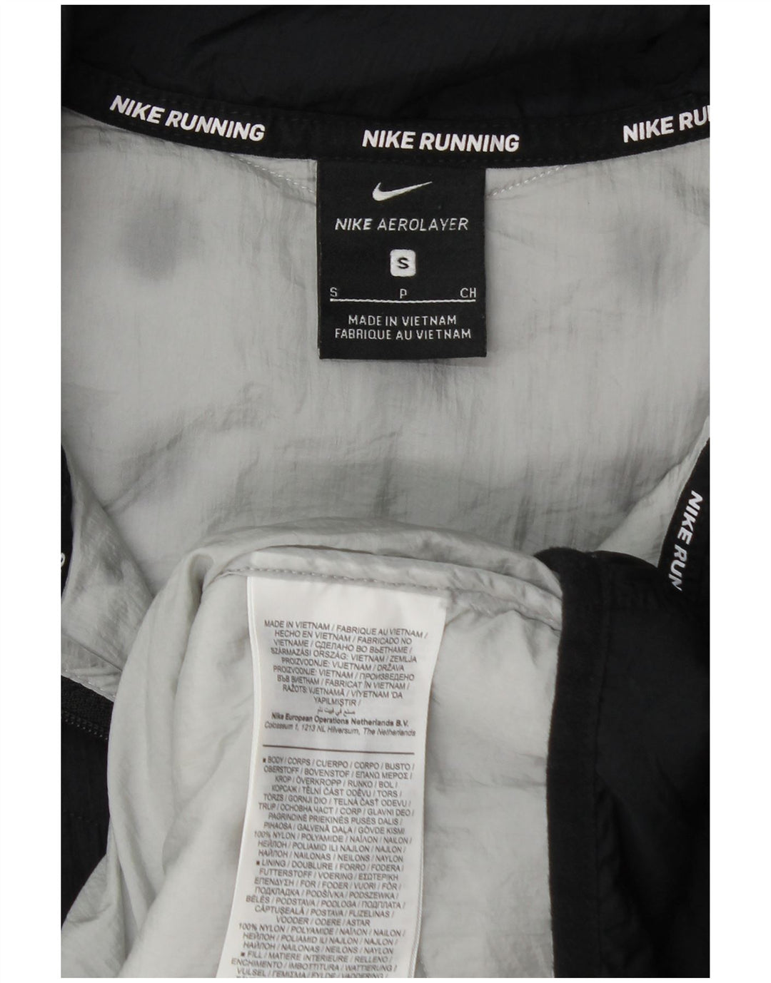 Jaqueta acolchoada com capuz Nike Womens UK 10 pequena preta nylon