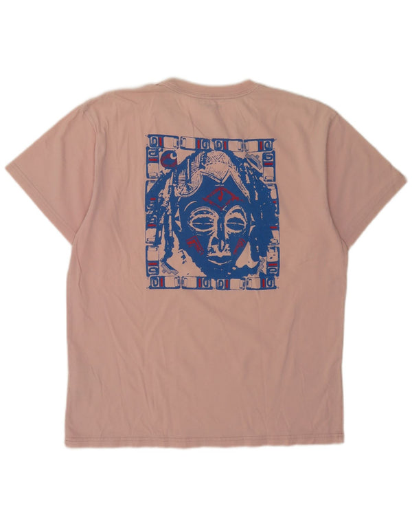 Camiseta gráfica masculina Carhartt Top médio algodão rosa