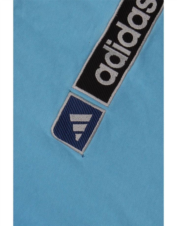 ADIDAS Meninos Oversized Graphic Sweatshirt Jumper 15-16 Anos Azul Algodão