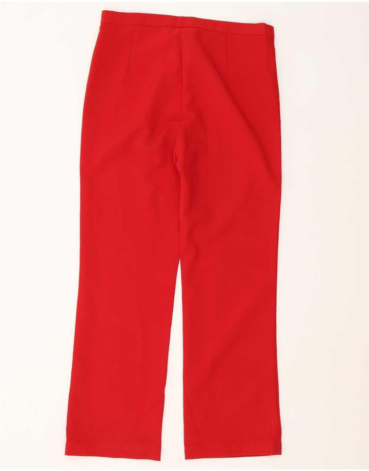 Calça feminina reta casual Zara EU 40 médio W30 L27 vermelho
