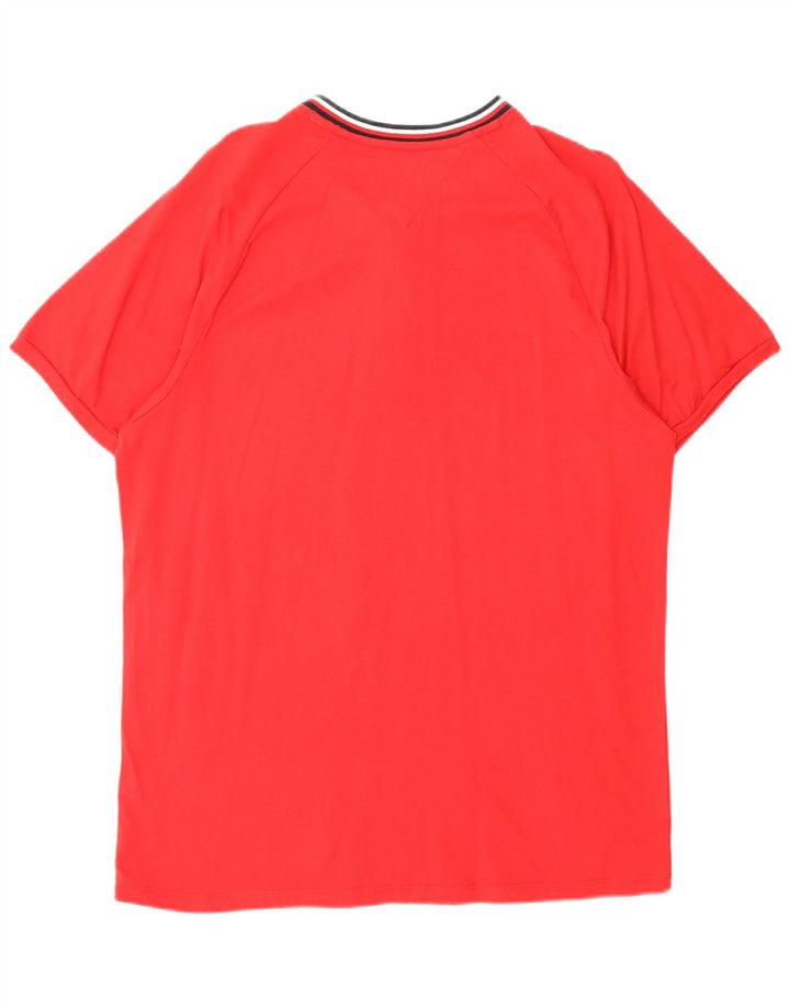 Camiseta masculina Tommy Hilfiger Top médio algodão vermelho