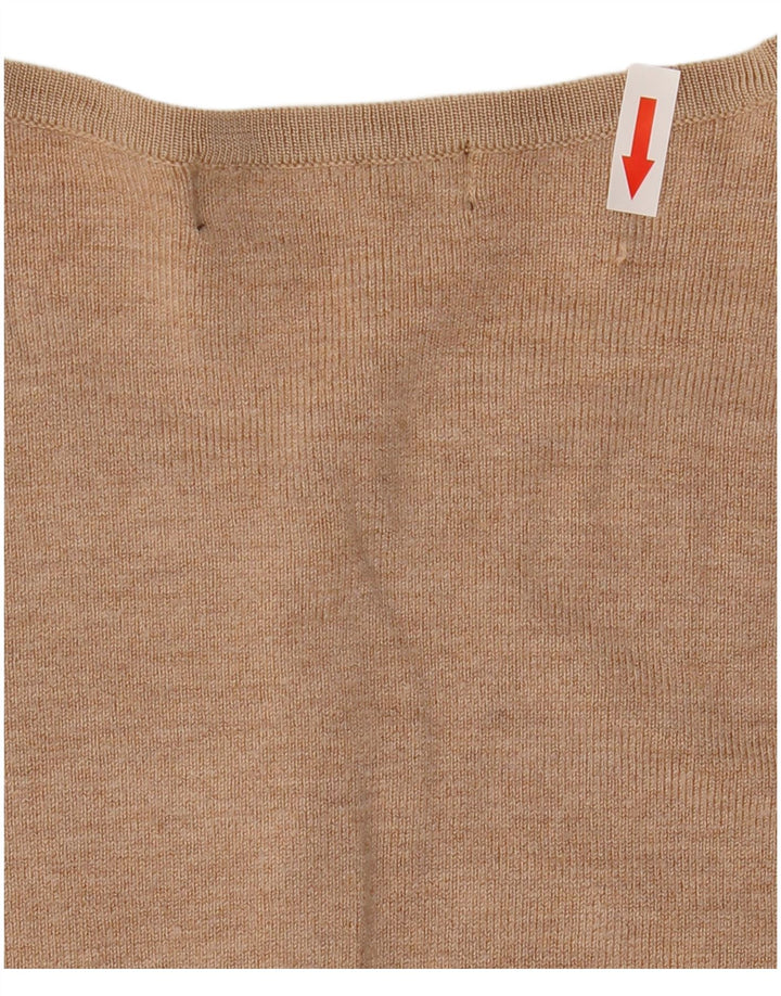 Suéter cardigã feminino Marks & Spencer Reino Unido 12 viscose bege médio