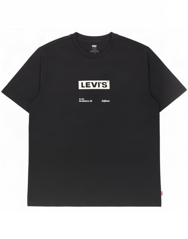 Camiseta gráfica masculina Levi's Top médio algodão preto