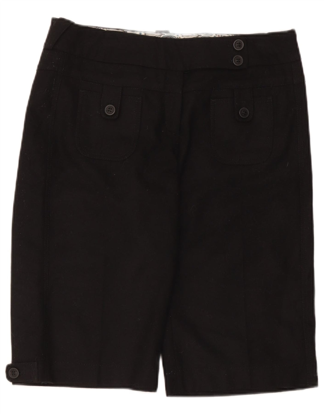 Shorts feminino casual Ted Baker tamanho 3 médio W34 poliéster preto