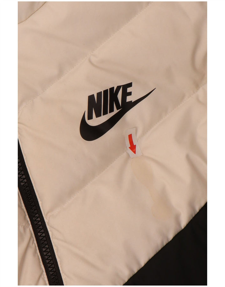 Jaqueta acolchoada com capuz masculina NIKE UK 36 pequena multicolorida Colourblock