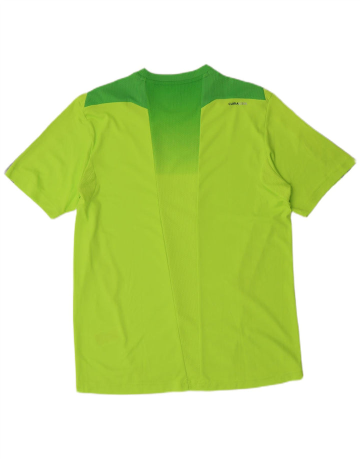 Camiseta masculina regular adidas média verde listrada poliéster esportiva