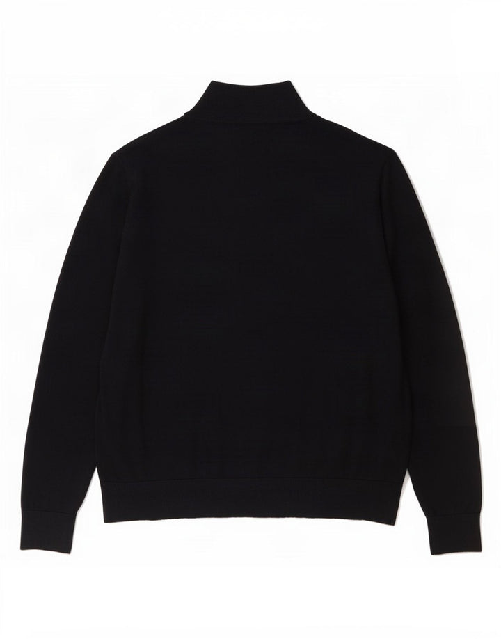 Suéter feminino Cos com gola tartaruga Reino Unido 14 lã azul marinho médio