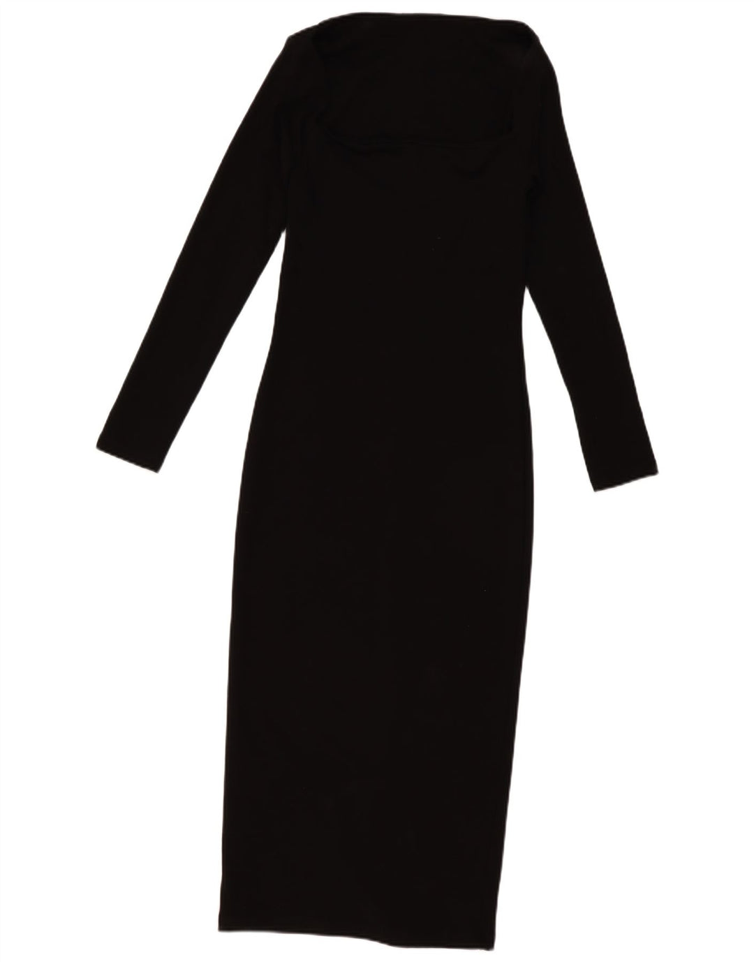 Vestido maxi feminino de manga comprida ZARA Reino Unido 14 grande preto