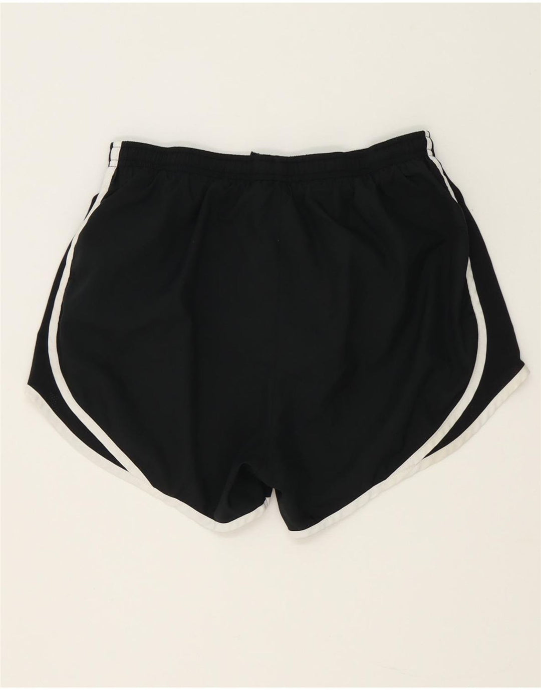Shorts esportivos femininos Nike Dri Fit UK 8 pequenos poliéster preto