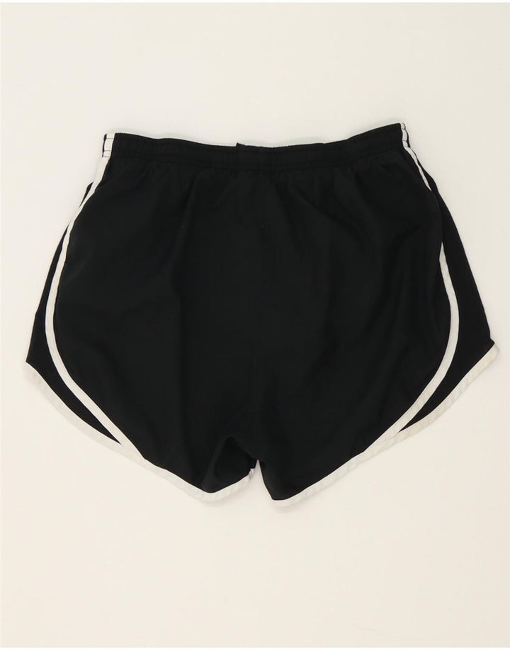 Shorts esportivos femininos Nike Dri Fit UK 8 pequenos poliéster preto
