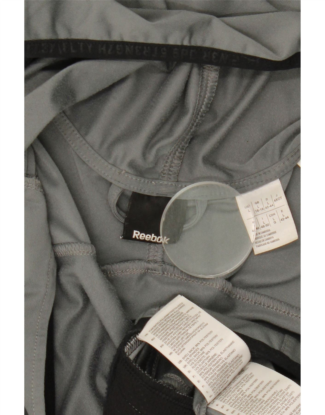 Jaqueta feminina Reebok Graphic Tracksuit Top UK 16/18 grande cinza colorblock