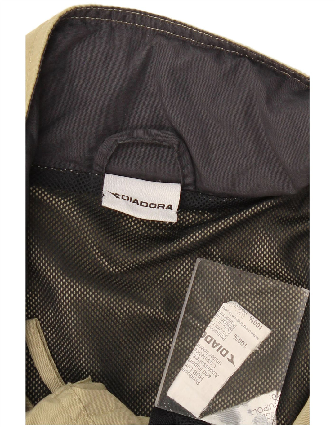 Jaqueta de chuva masculina DIADORA UK 42 XL cáqui poliamida