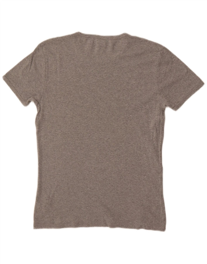 Camiseta masculina G-Star Top grande algodão manchado cinza
