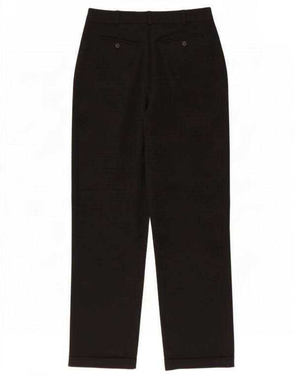 Max Mara Calça feminina casual de cintura alta para fim de semana tamanho 10 W27 L31 preta