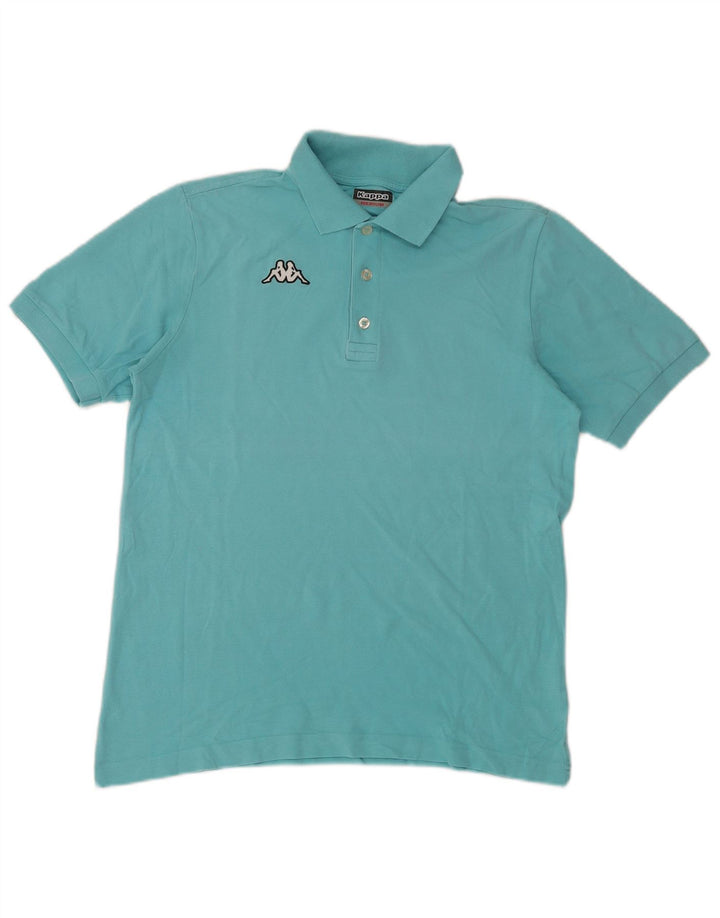 Camisa polo masculina KAPPA algodão turquesa médio