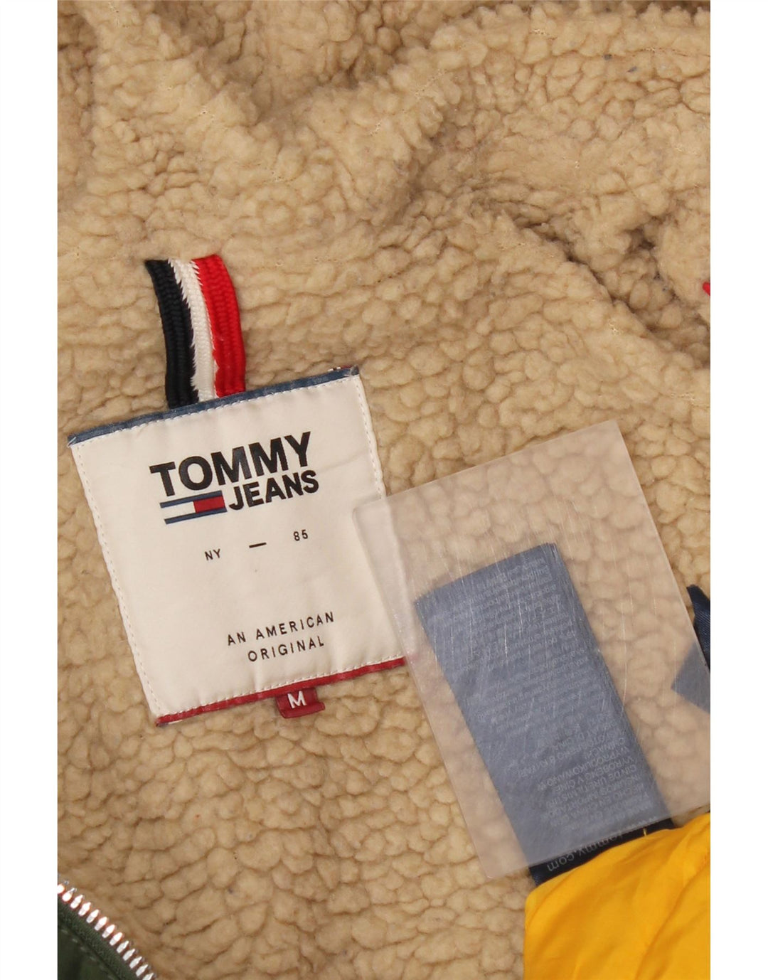Jaqueta parka feminina com capuz Tommy Hilfiger Reino Unido 14 poliéster verde médio