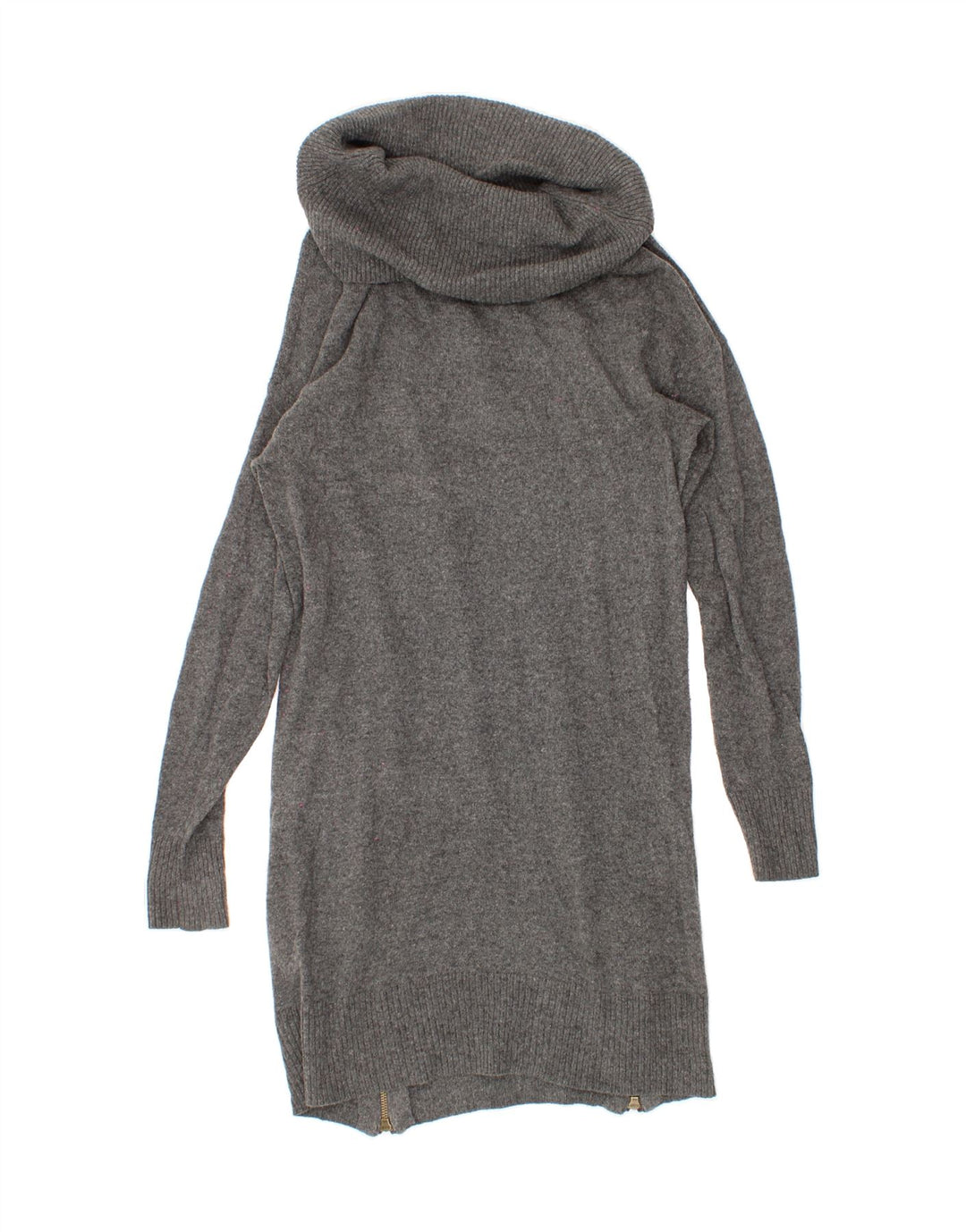 MOSSIMO Womens Roll Neck Long Sleeve Jumper Dress UK 10 Small Grey Cotton Vintage Mossimo and Second-Hand Mossimo from Messina Hembry 