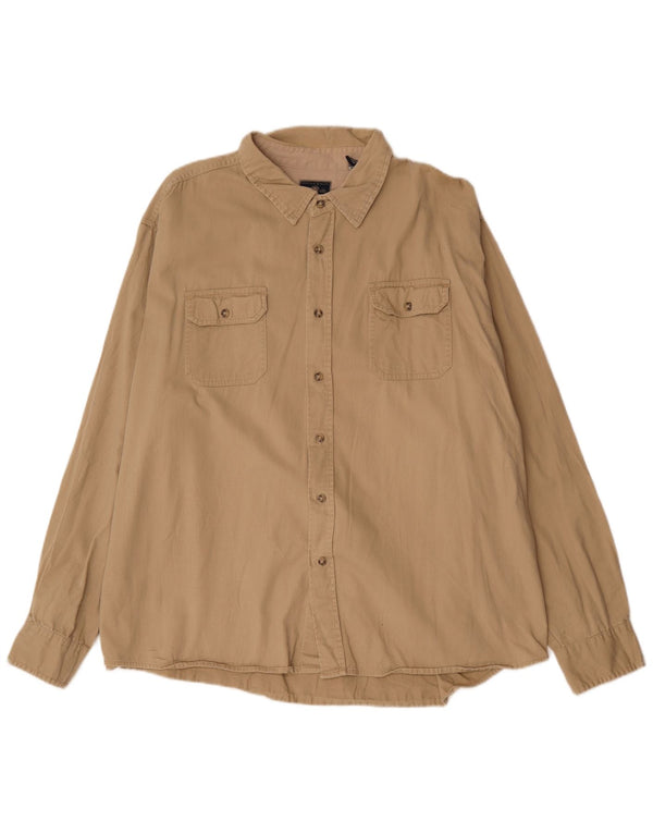 Camisa masculina Wrangler 3XL algodão bege