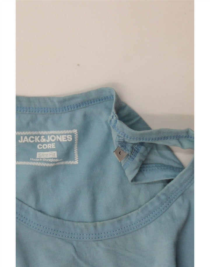 Colete masculino JACK & JONES Core Slim Fit gráfico grande azul