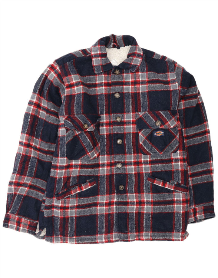 Camisa masculina de flanela Dickies Lumberjack médio azul marinho xadrez acrílico