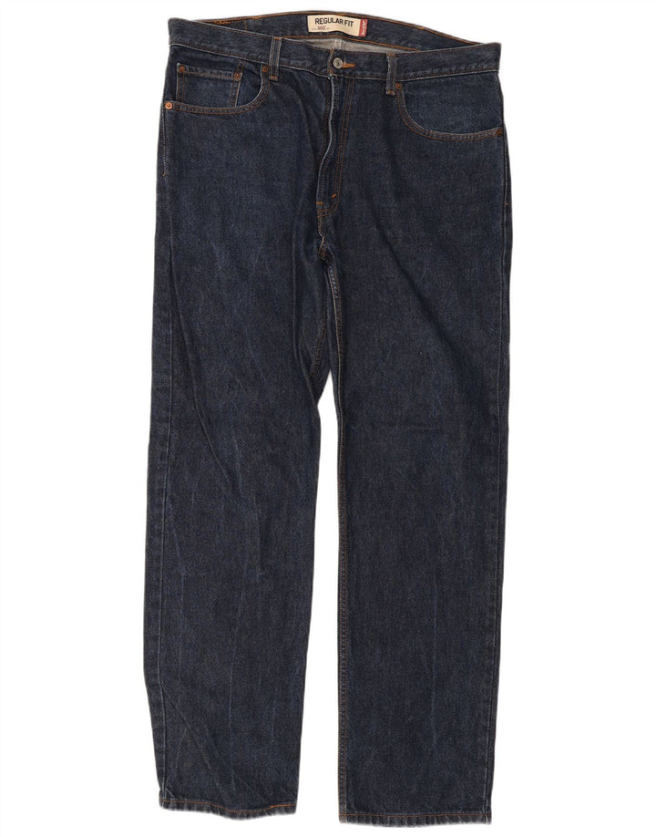 Calça jeans masculina Levi's 505 Regular Fit Straight W38 L34 Azul Marinho Algodão