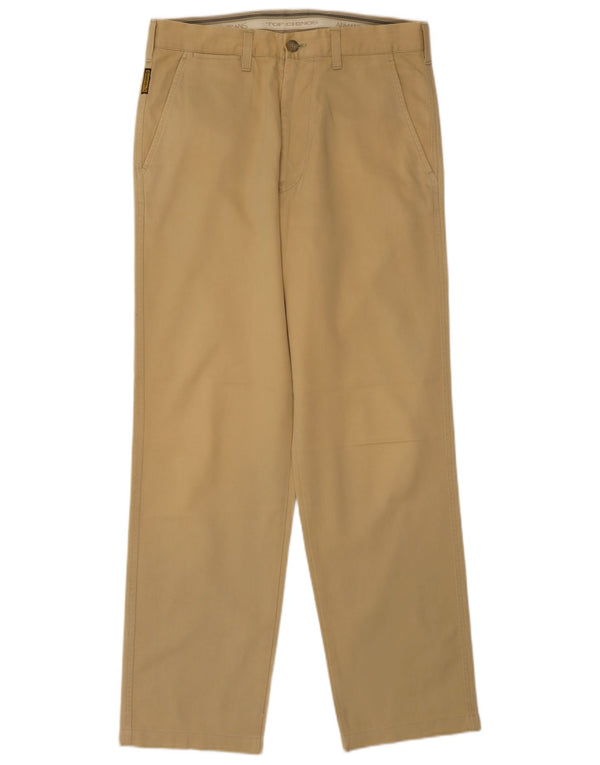 Calça Chino Reta Masculina Armani Reino Unido 36 Pequeno W29 L30 Algodão Bege