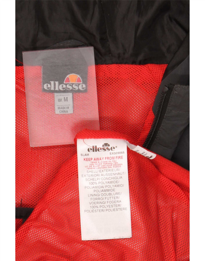 Jaqueta de chuva masculina Ellesse com capuz UK 38 poliamida cinza médio