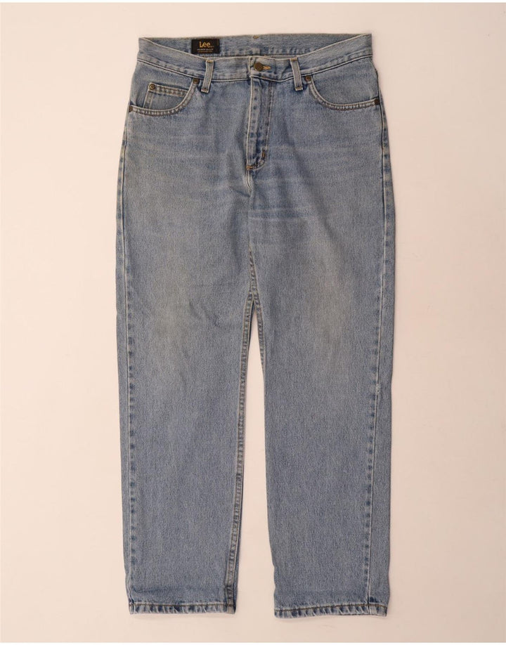 LEE Masculino Brooklyn Straight Jeans W32 L30 Azul Algodão