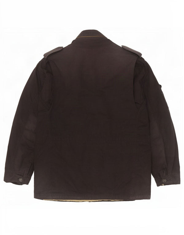 Jaqueta militar masculina com capuz Gap UK 42 XL algodão preto