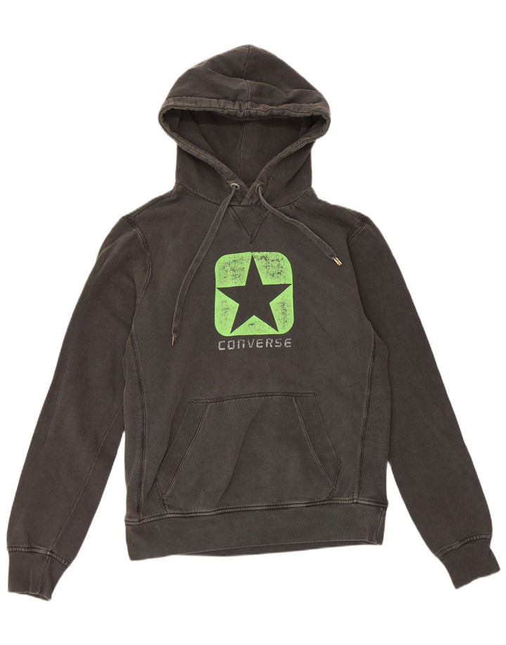 Converse masculino gráfico moletom com capuz cinza médio algodão