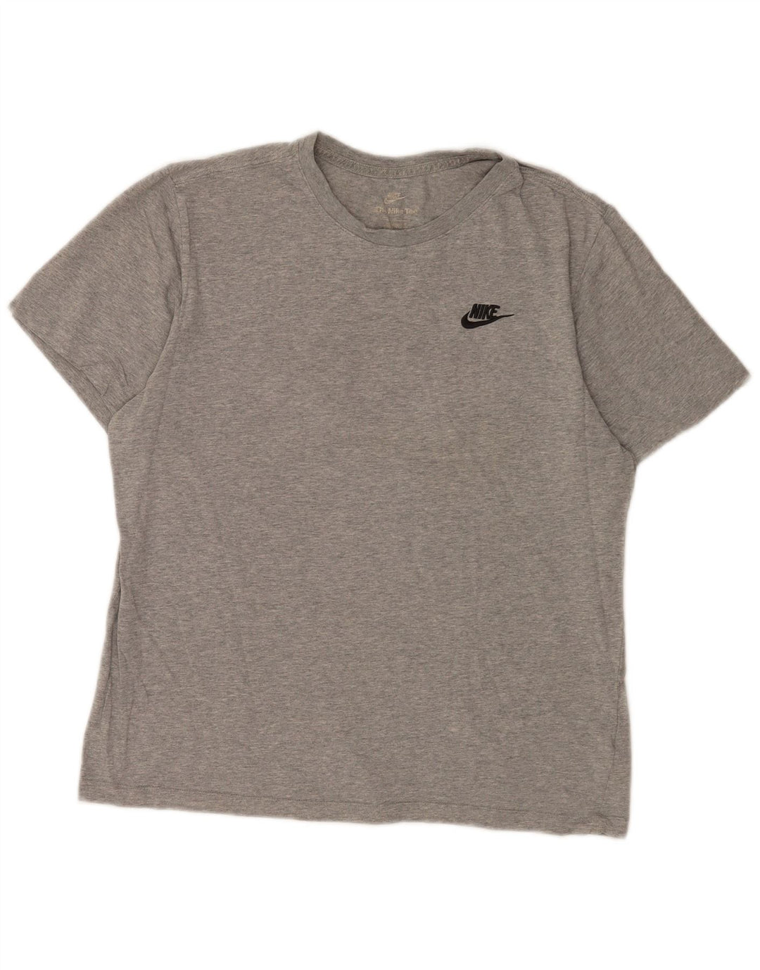 Camiseta masculina Nike Top cinza médio manchado de algodão