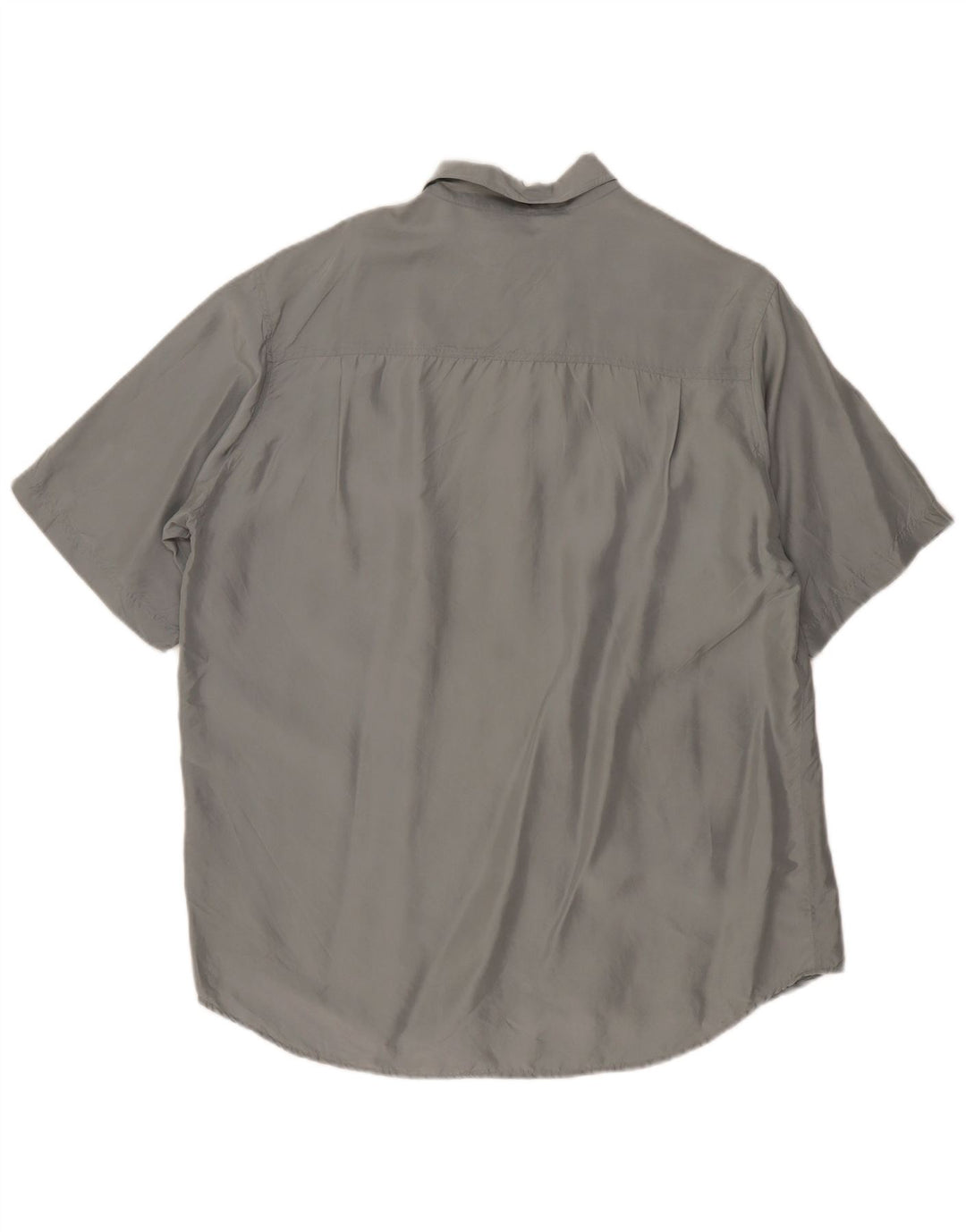 Novo Camisa de manga curta masculina rápida tamanho 41/42 grande cinza seda