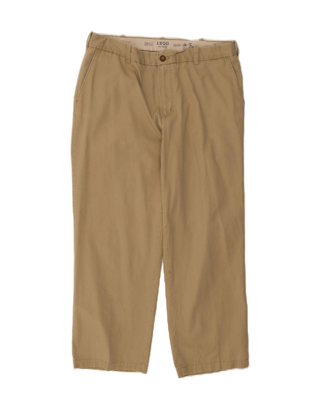 IZOD Mens Salt Water Straight Chino Trousers W38 L30  Beige Cotton Vintage Izod and Second-Hand Izod from Messina Hembry 