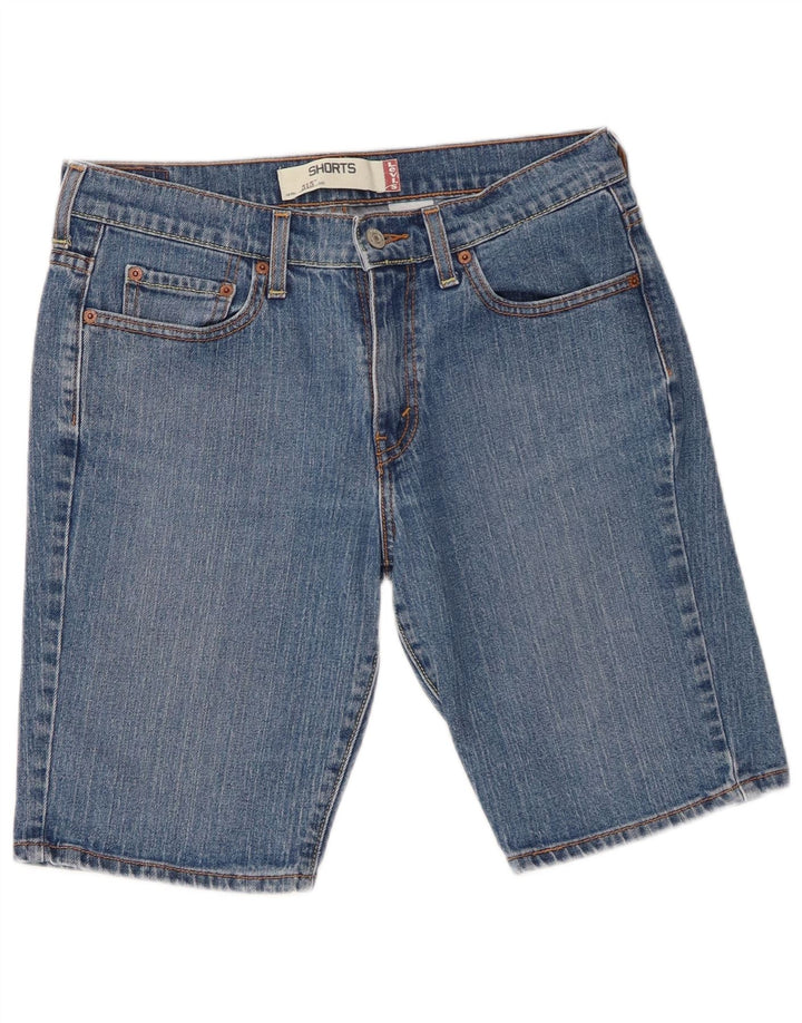Shorts jeans feminino Levi's 515 US 8 médio W30 azul algodão