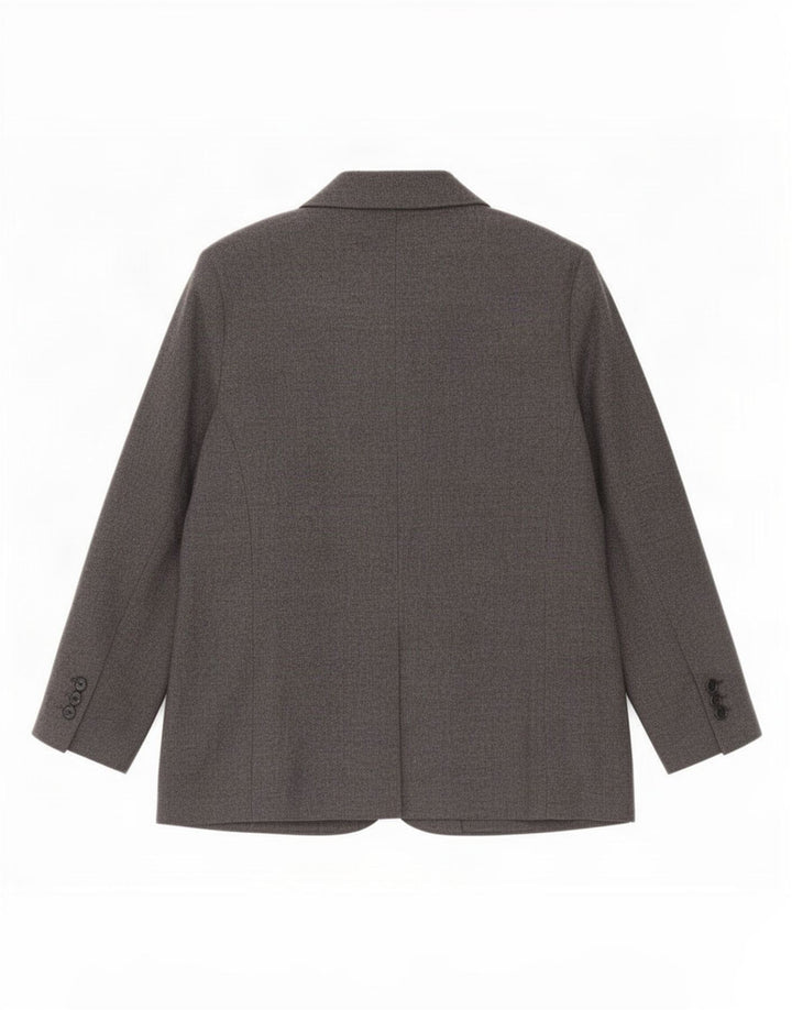 Jaqueta blazer feminina Eastex com 4 botões Reino Unido 16 grande lã cinza
