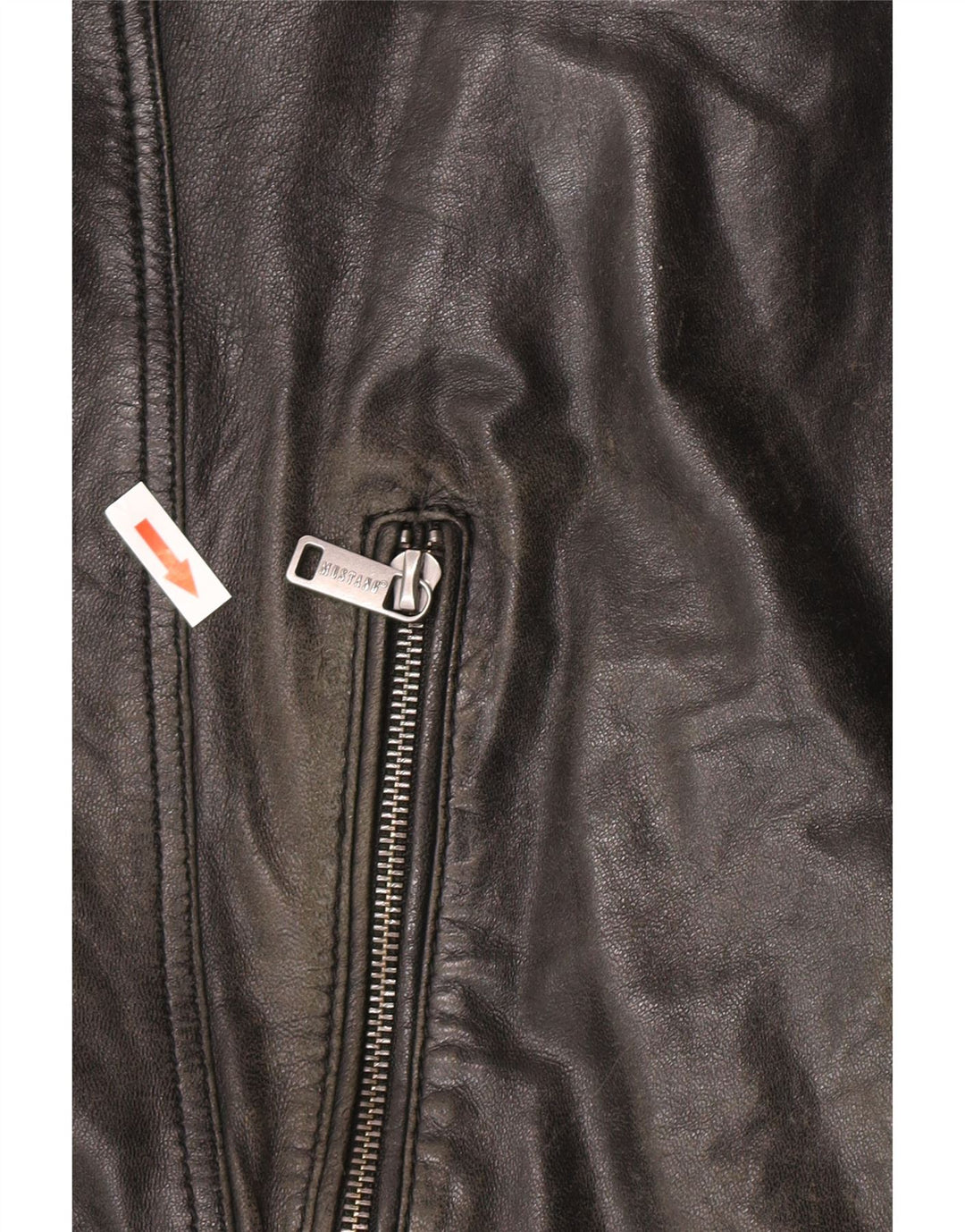 Jaqueta Mustang masculina de couro Racer UK 44 2XL couro preto