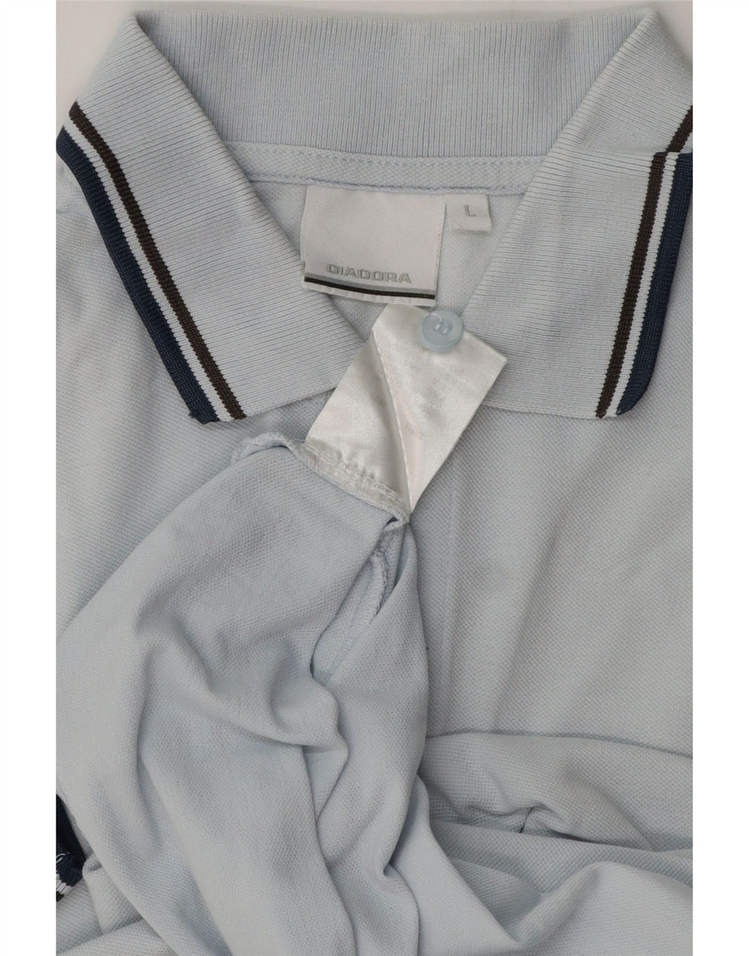 Camisa polo masculina Diadora grande algodão azul