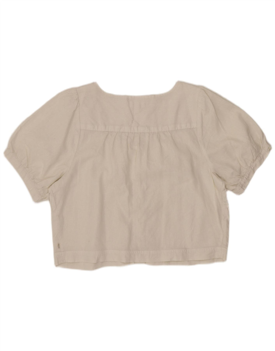 Blusa feminina Levi's Crop Shirt UK 14 grande branca