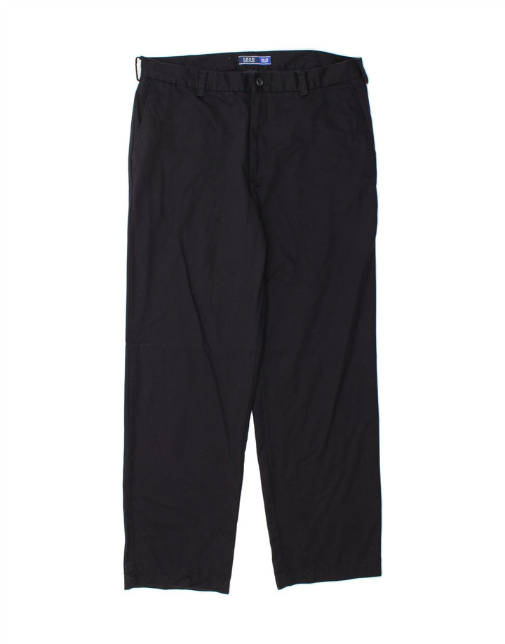 IZOD Mens Straight Chino Trousers W36 L32 Black Cotton Vintage Izod and Second-Hand Izod from Messina Hembry 