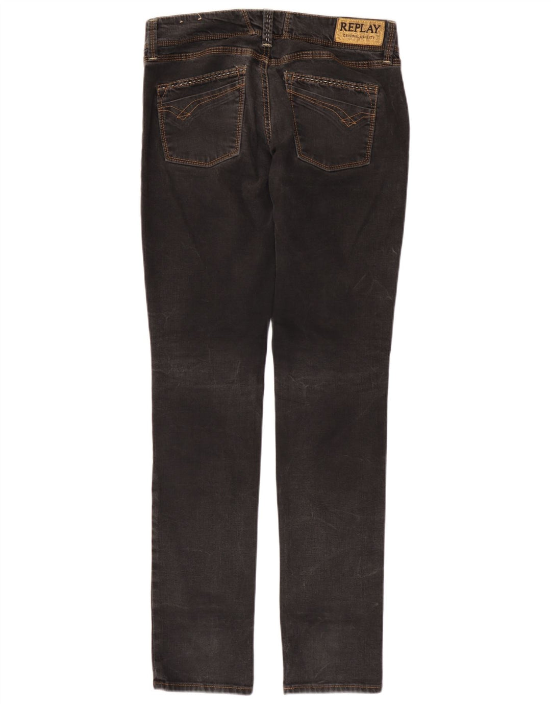 Replay Jeans Slim Feminino W29 L34 Algodão Cinza
