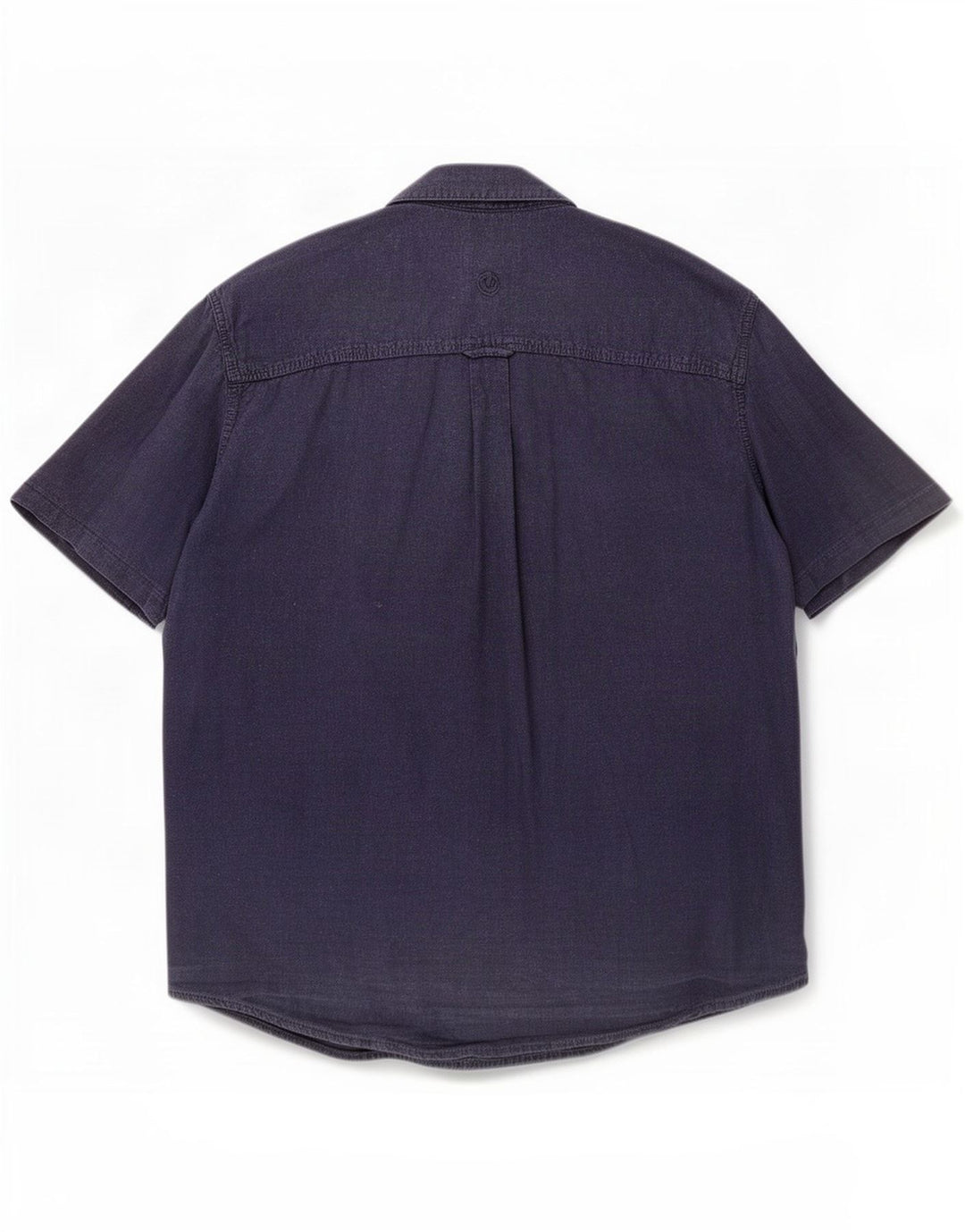 Camisa masculina de manga curta Fat Face Regular Fit XL azul marinho linho