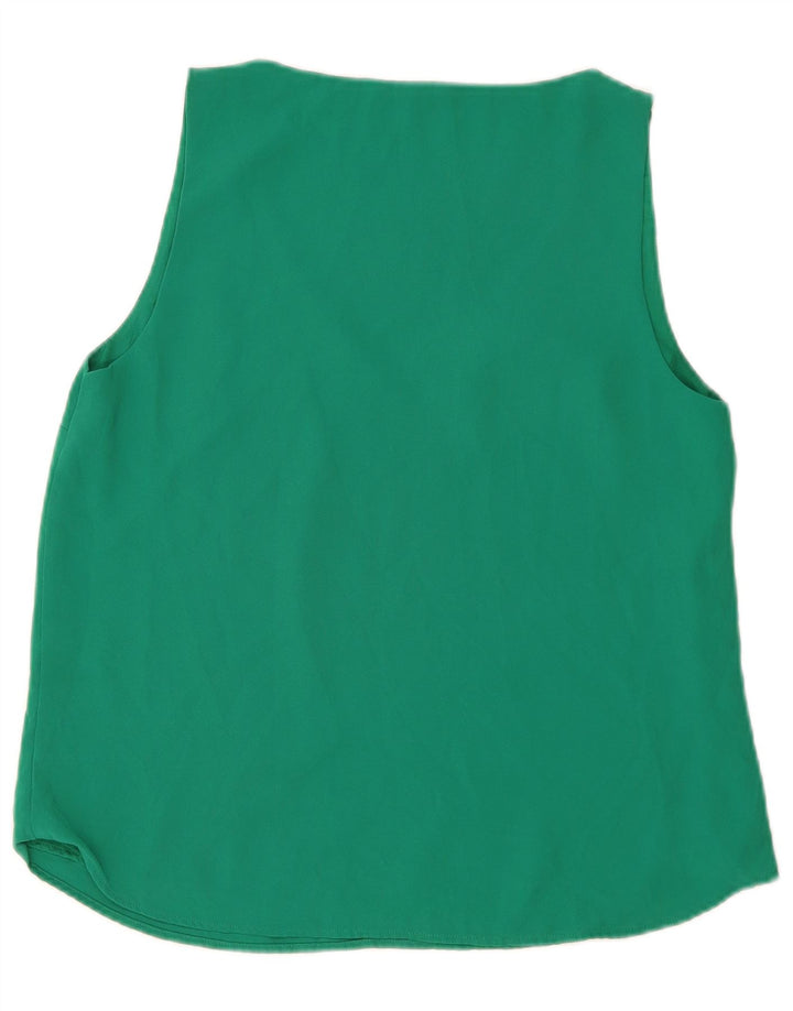 Blusa feminina sem mangas Oasis UK 14 verde médio