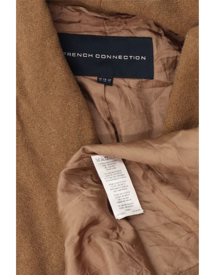Sobretudo feminino French Connection UK 8 lã bege pequena