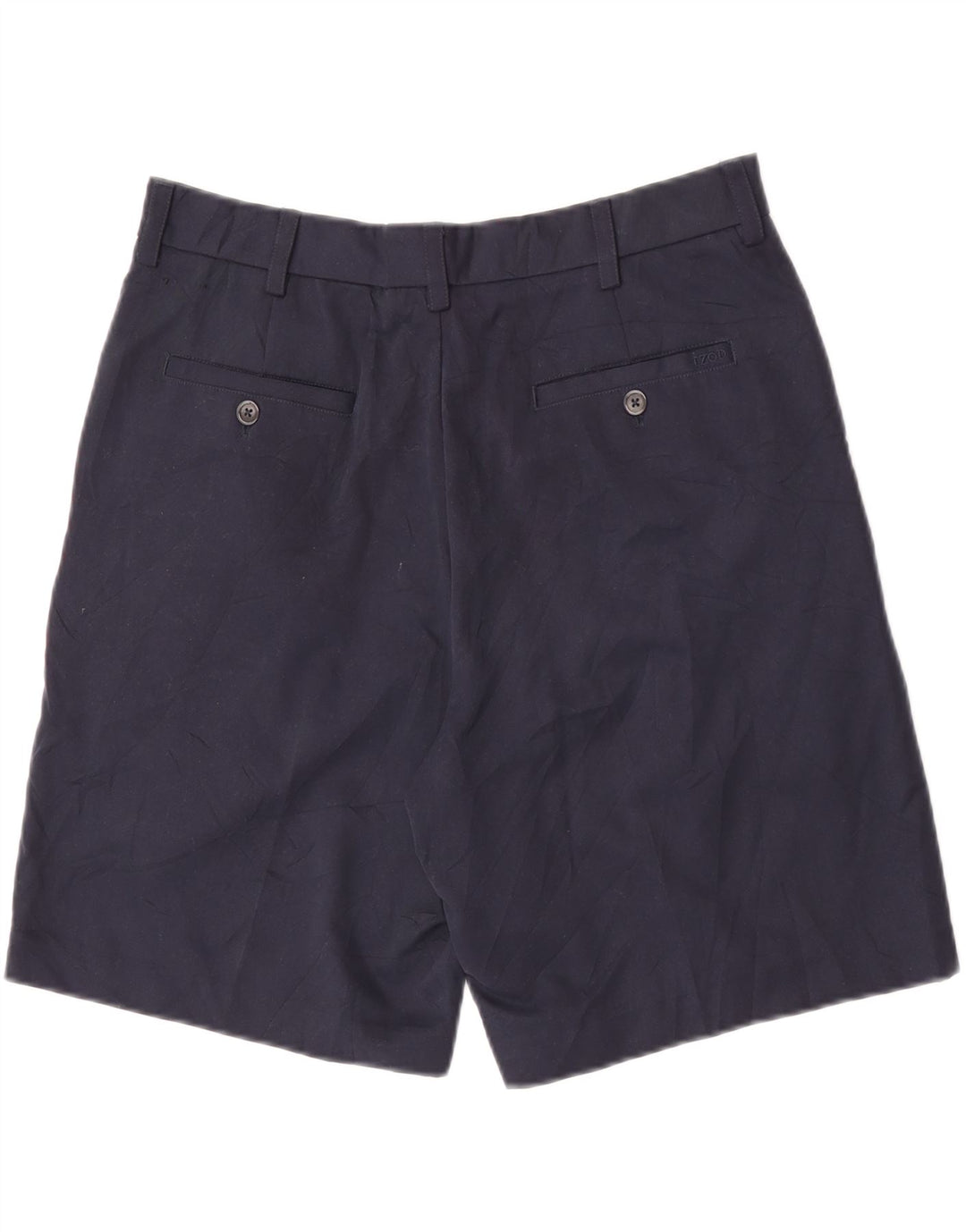 Izod Mens Chino Shorts W34 Grande Poliéster Azul Marinho