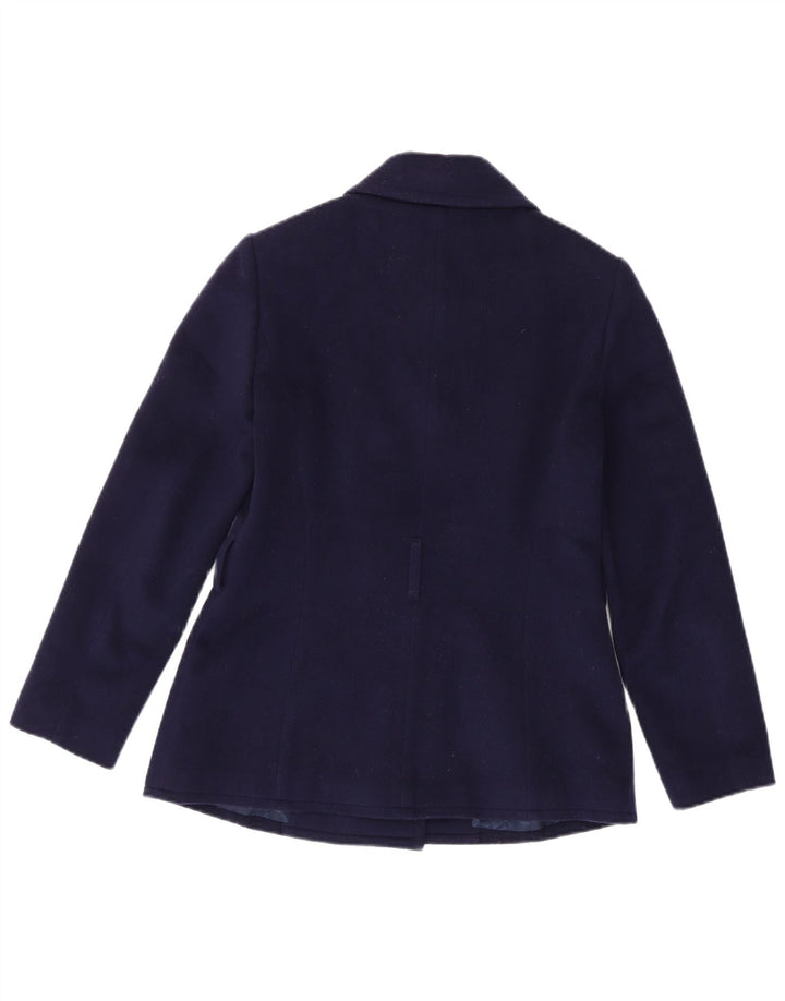 Casaco feminino Brooks Brothers Pea US 2 XS azul marinho lã